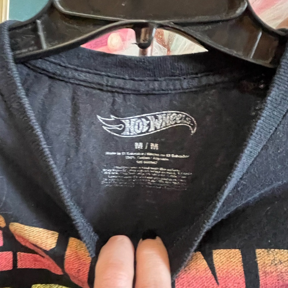 Charcoal black Grey Hot Wheels Short Sleeve vtg - Picture 3 of 4